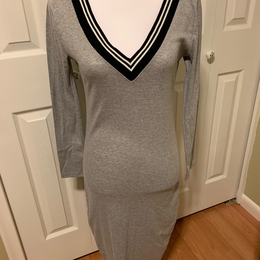 Jersey V-neck dress